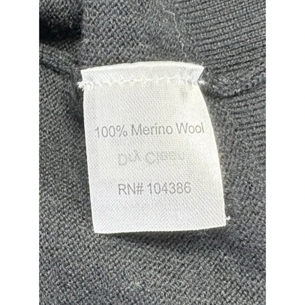 Garnet Hill Womens Dress Small Black 100% Merino Wool Midi Lagenlook Pockets - Picture 7 of 9